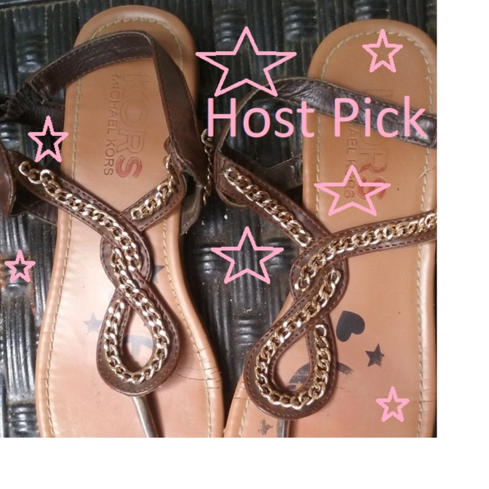 Kors Michael Kors Kids Girls Sandals Brown Size 4